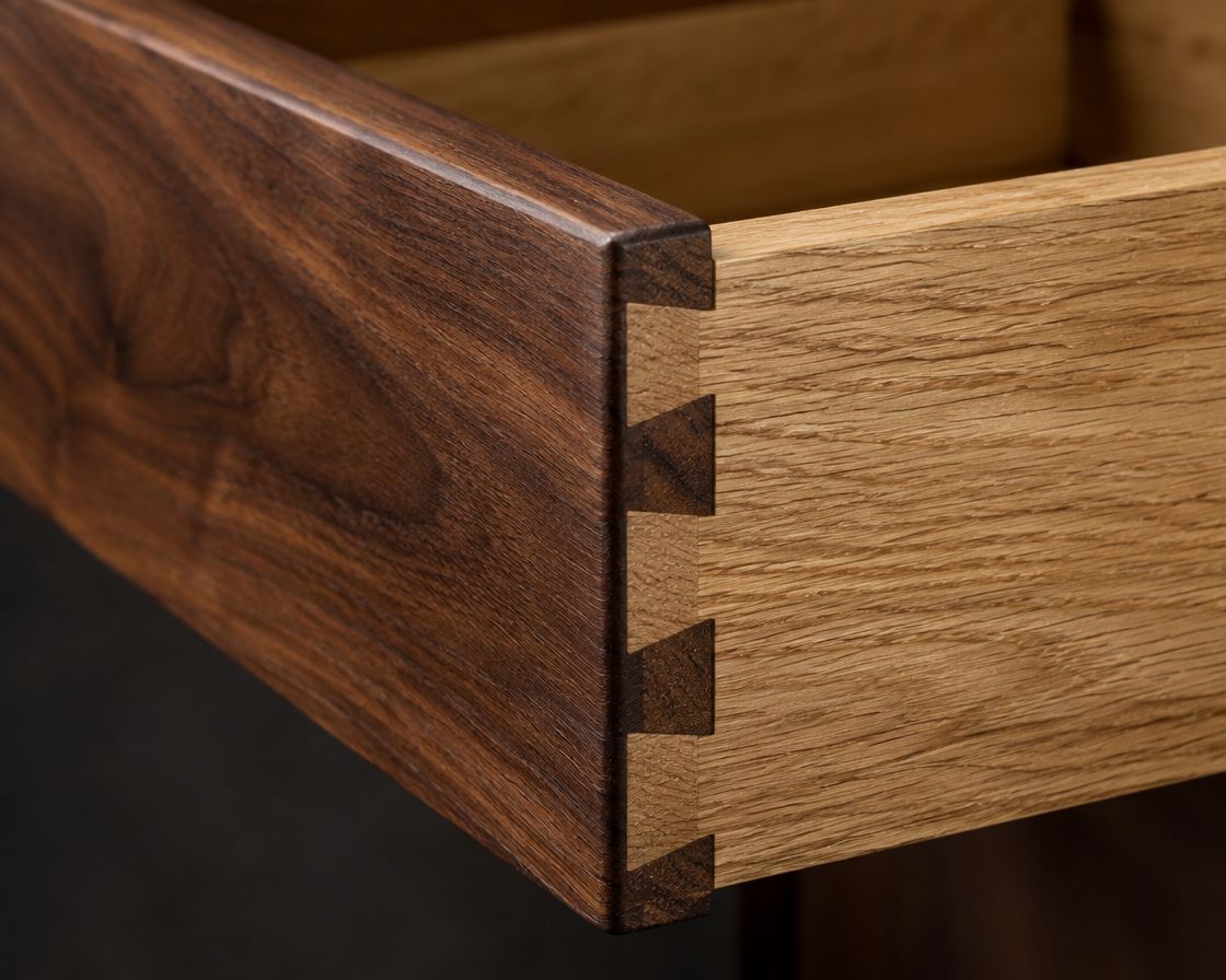 Hand-cut dovetail joint